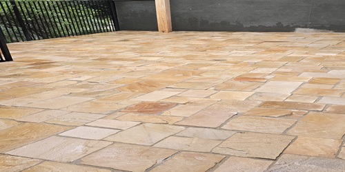Back Patio with interlocking pavers