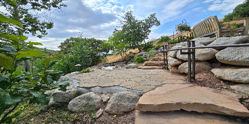 Patio with a view of the garden