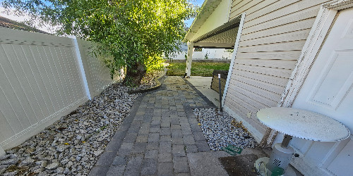 Modern patio with minimalist design