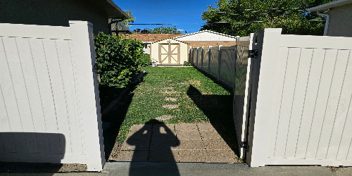 Expansive paver patio with fire pit